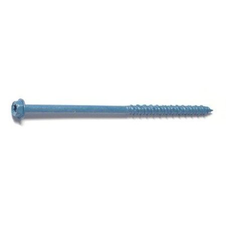 TORQUEMASTER Masonry Screw, 3/16" Dia., Hex, 4 in L, Steel Blue Ruspert, 100 PK 51211